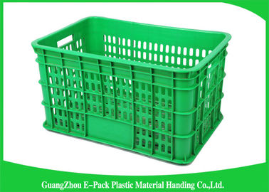 Grandi casse di plastica economiche scaricate dell'alimento riciclabili per agricolture 670 * 480 * 420mm