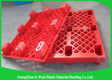 Singoli pallet di plastica affrontati dell'esportazione, 3 pallet di plastica industriali di scivoli per industria alimentare