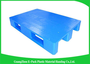 pallet di plastica blu di 800mm * di 1200 con tre corridori, HDPE di plastica del vergine dei pallet di scivoli