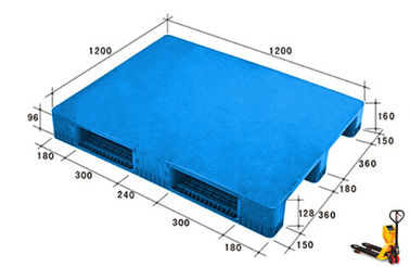 Pallet di plastica resistenti su misura di logistica 1200 * 1200 * 160mm per industria alimentare