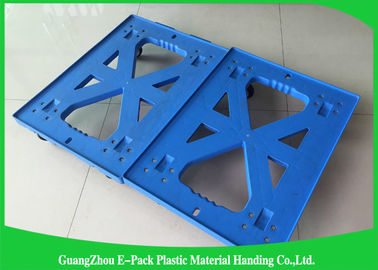 pallet commovente di plastica 100% a quattro ruote resistente pp del carrello di 750 * di 570 * 175mm