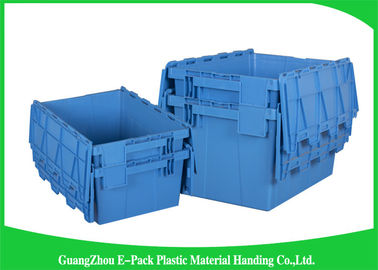 contenitori allegati di plastica 600 * 400 * 365mm commoventi accatastabili resistenti del coperchio 60L