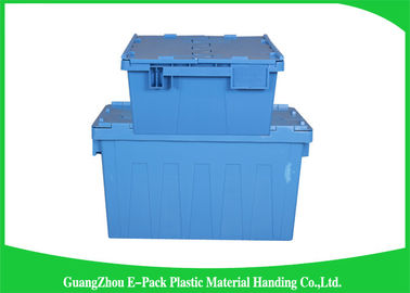contenitori allegati di plastica 600 * 400 * 365mm commoventi accatastabili resistenti del coperchio 60L