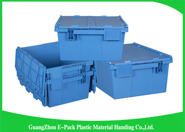 contenitori allegati di plastica 600 * 400 * 365mm commoventi accatastabili resistenti del coperchio 60L