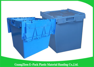 Scatole di stoccaggio resistenti logistiche di incastramento, silos di immagazzinamento di plastica con i coperchi a cerniera