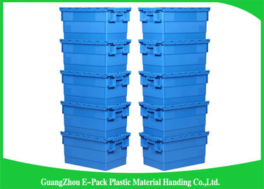 Recipienti di plastica grandi logistici d'imballaggio, muoversi di Tote With Hinged Lid Rentable di distribuzione