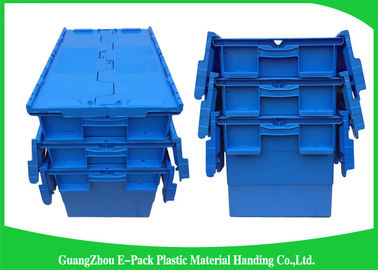 Recipienti di plastica grandi logistici d'imballaggio, muoversi di Tote With Hinged Lid Rentable di distribuzione