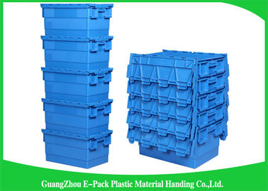 Recipienti di plastica grandi logistici d'imballaggio, muoversi di Tote With Hinged Lid Rentable di distribuzione