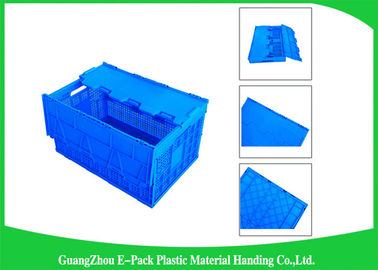 Mesh Collapsible Plastic Containers con i coperchi allegati/imballa le gabbie di plastica pieganti