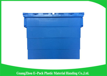 Plastica accatastabile commovente resistente Tote Boxes With Hinged Lids