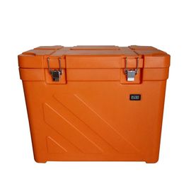 Scatola fresca isolata di plastica non tossica arancio, scatola di conservazione frigorifera di picnic 110L