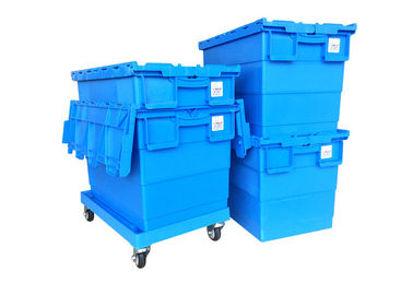 23,6' stoccaggio di x 15,7 ' che muove Tote Box With Hinged Lids di plastica accatastabile