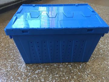 Coperchio allegato Mesh Body Plastic Storage Crates per trasporto