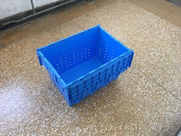 Coperchio allegato Mesh Body Plastic Storage Crates per trasporto