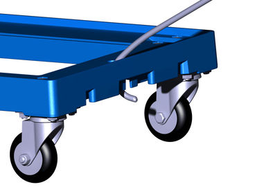 3 misura quattro in pollici che l'unità di elaborazione spinge Dolly Rudder Moving Customized d'impilamento di plastica