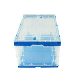 serie Tote Boxes Attached Lids Stacking pieghevole di plastica di 650*440 millimetro