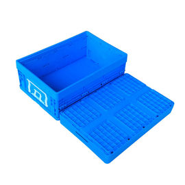 Recipienti di plastica pieghevoli blu stabili/gabbie di plastica pieganti