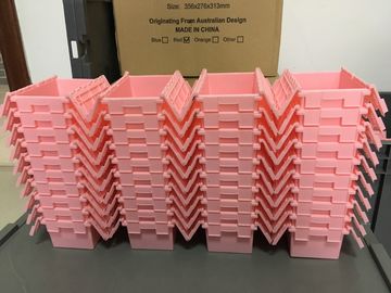Nido di plastica di piccola dimensione Tote Boxes Attached Lids della pila di 120*80*60 millimetro
