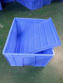 Personalizzare d'impilamento di plastica di colore di stoccaggio del trasporto di opzione dei coperchi delle scatole del vergine