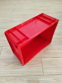 Euro rosso di plastica del vergine che impila il trasportatore dei contenitori 400*300 millimetro che ordina opzione dei coperchi del sistema