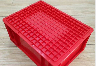 Euro rosso di plastica del vergine che impila il trasportatore dei contenitori 400*300 millimetro che ordina opzione dei coperchi del sistema