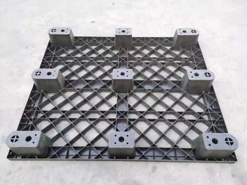 L'HDPE ha rinforzato i pallet di plastica del nero di 1200*1000 millimetro
