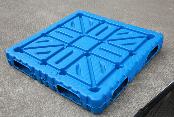 doppi pallet di plastica dello stampaggio mediante soffiatura del PE del fronte di 1100*1100mm