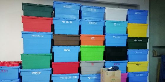 Prova acqua 600*400*365 millimetro che impila i totalizzatori di plastica con la guarnizione antifurto del bottone