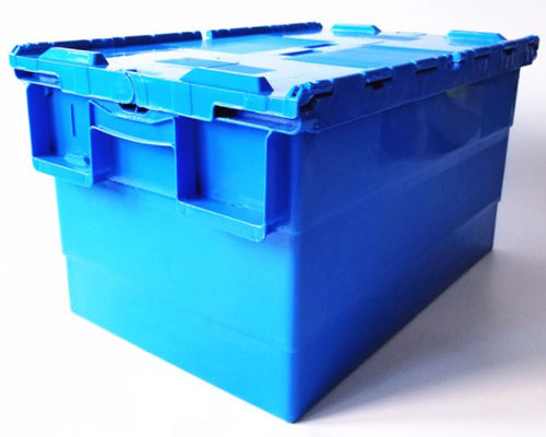 Contenitori di stoccaggio di plastica blu di Grey Green 60L con il coperchio