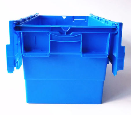 Contenitori di stoccaggio di plastica blu di Grey Green 60L con il coperchio