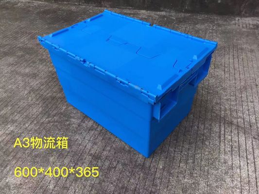Totalizzatori di plastica 600*400mm Theftproof di stoccaggio con il coperchio a cerniera
