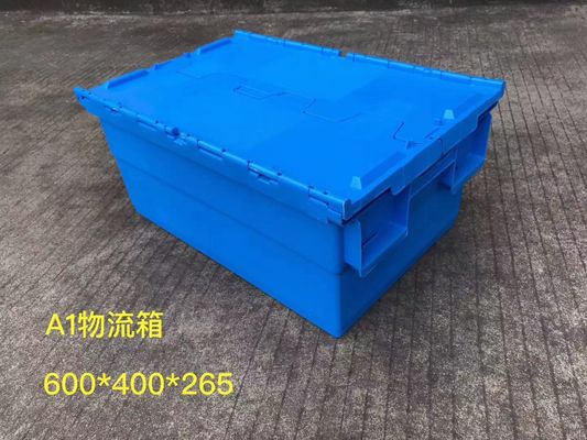 Totalizzatori di plastica 600*400mm Theftproof di stoccaggio con il coperchio a cerniera