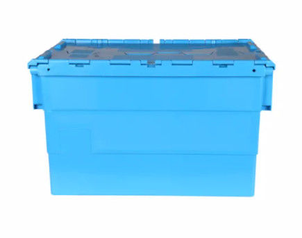 Contenitori allegati di plastica Tote Box muoventesi accatastabile sistemabile del coperchio del vergine