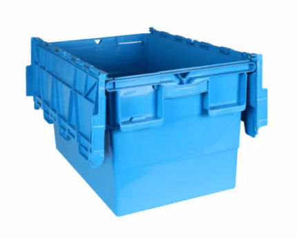 Contenitori allegati di plastica Tote Box muoventesi accatastabile sistemabile del coperchio del vergine