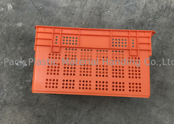 Casse d'impilamento di plastica sistemabili scaricate per altezza di Mesh Structure 120mm della frutta