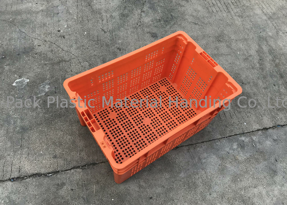 Casse d'impilamento di plastica sistemabili scaricate per altezza di Mesh Structure 120mm della frutta