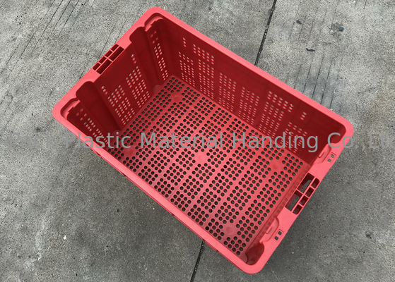 Casse d'impilamento di plastica sistemabili scaricate per altezza di Mesh Structure 120mm della frutta