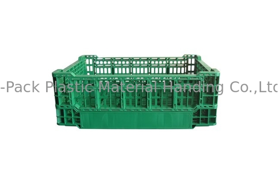 Verdure che piegano le casse industriali di stoccaggio della frutta della gabbia di plastica 400*300*140mm