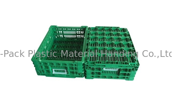 Verdure che piegano le casse industriali di stoccaggio della frutta della gabbia di plastica 400*300*140mm